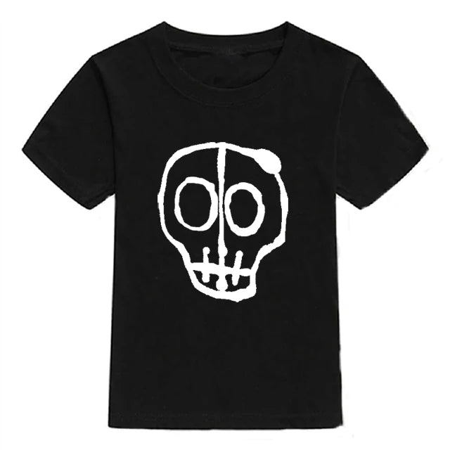 Children's Cotton T-Shirt Skull Print 2-10Y 2024