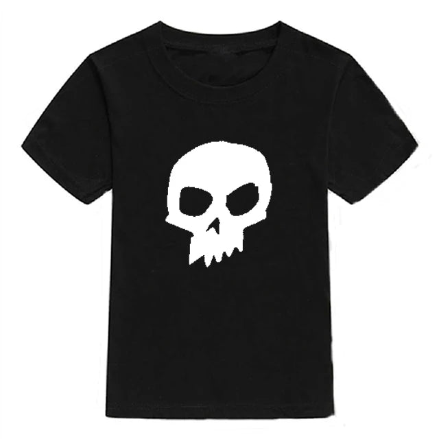 Children's Cotton T-Shirt Skull Print 2-10Y 2024