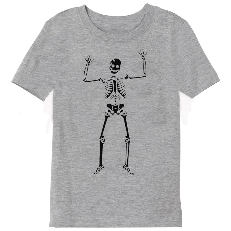 Children's Cotton Skull Print T-shirt 2-10Y