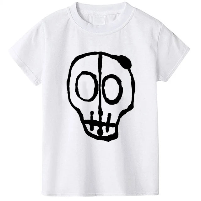 Children's Cotton T-Shirt Skull Print 2-10Y 2024