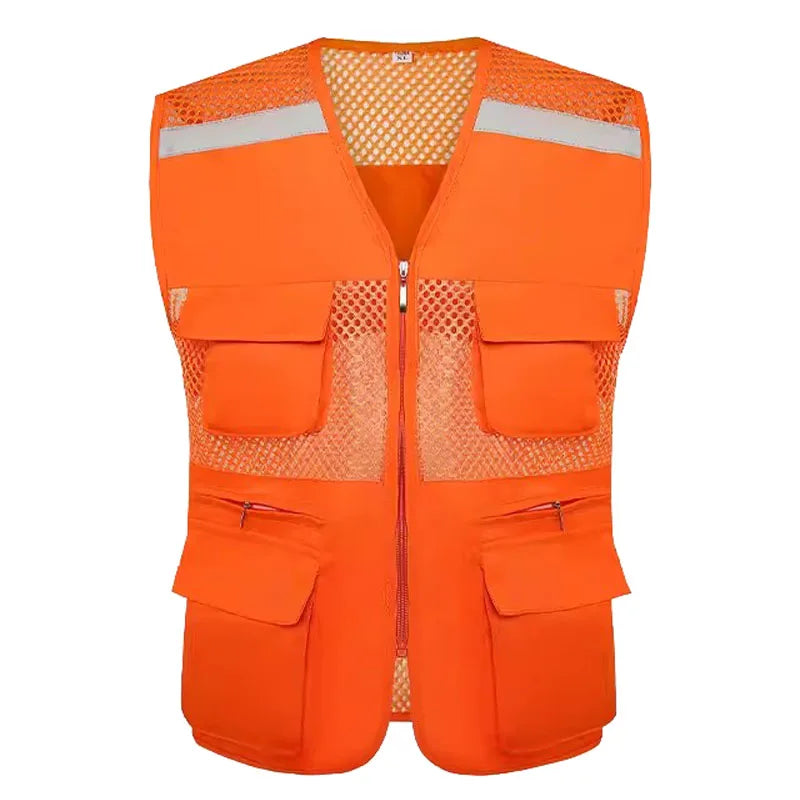 Summer Thin Mesh Vest Outdoor Sports for Jackets Bigsize Sleeveless Vest Multi Pockets Casual Work Wear Camping Fishing Vests