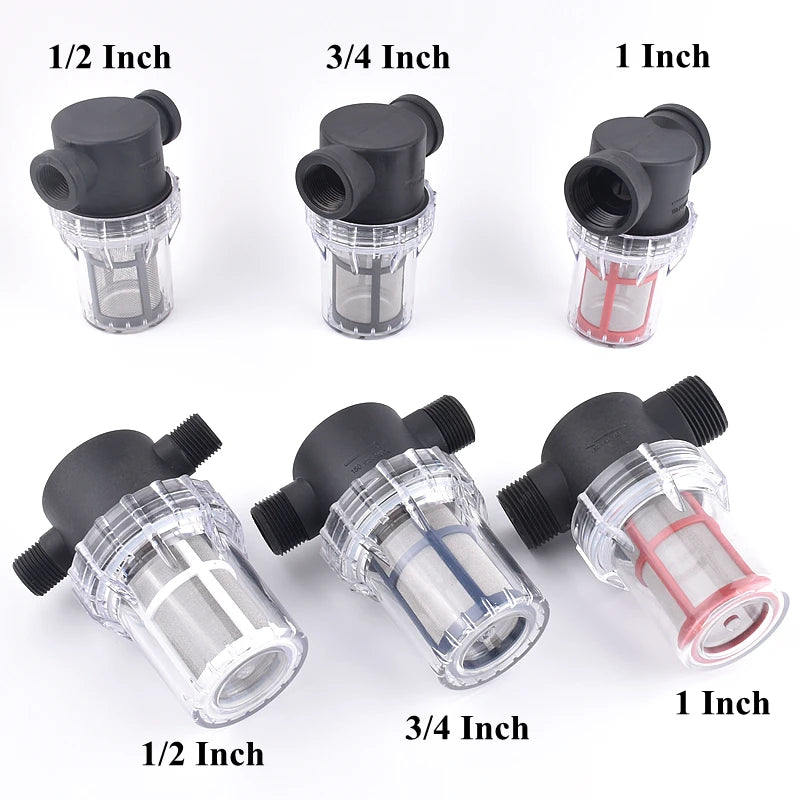 1/2" 3/4" 1" Garden Watering Irrigation Filter Aquarium Water Pump Inlet Water 30-200 Mesh Strainer Household Water Pipe Filter