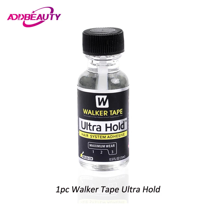 0.5oz Walker Tape Ultra Hold Lace Front Wig Glue Waterproof Glue for Lace With Brush C-22 Hair Solvent Tape Adhesives Remover