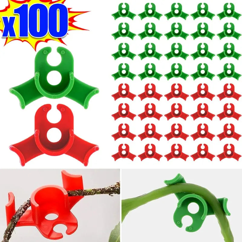 10-100PCS 90 Degree Plant Benders Reuseable Plant Growth Trainer Low Stress Training Clip Plant Stem Bender Control Accessories