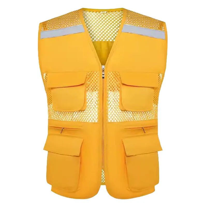 Summer Thin Mesh Vest Outdoor Sports for Jackets Bigsize Sleeveless Vest Multi Pockets Casual Work Wear Camping Fishing Vests
