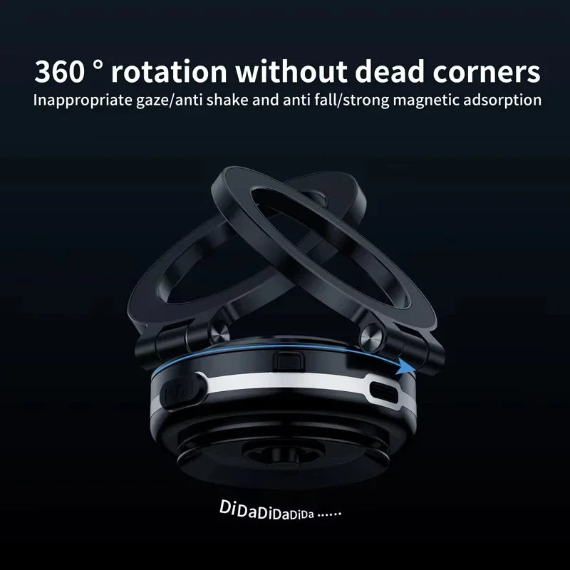 Car Magnetic Phone Holder Foldable 360° Rotation Ultra Stable Phone Bracket Multifunctional Navigation Stand Holder
