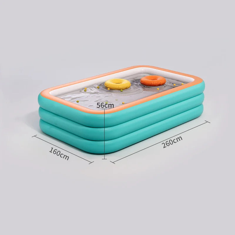 1 piece of super large family ocean giant inflatable swimming pool - fast inflation, durable design, perfect for outdoor backyar