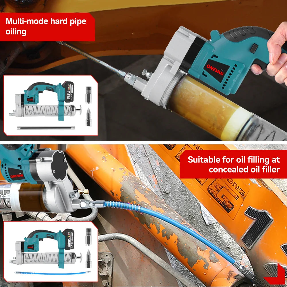 10000PSL 689Bar Cordless Electric Grease Gun High Pressure Car Lubricating Oil Car Maintenance Tool For Makita 18v Battery Pin