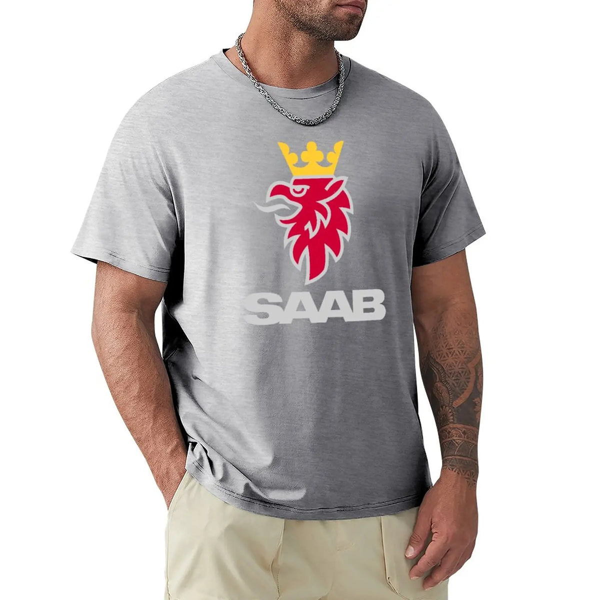 fashion mens t-shirt Saab logo products T-Shirt Short t-shirt cat shirts tops sweat shirts Short sleeve tee men graphic t shirts