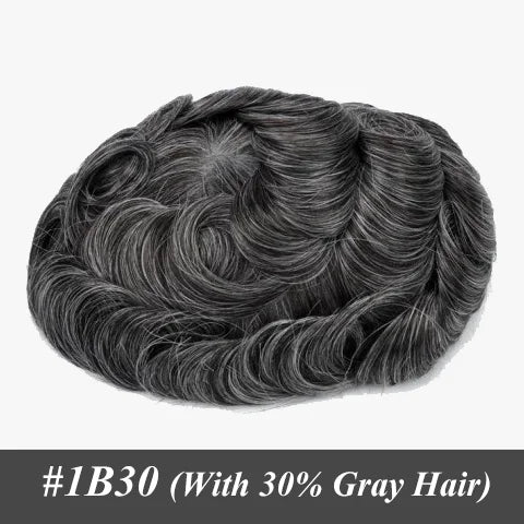 Australia Sale --Male Hair Prosthesis Men's Wig Lace and PU Breathable Toupee Men 6" Wigs For Men Natural Hairline Men's Wigs