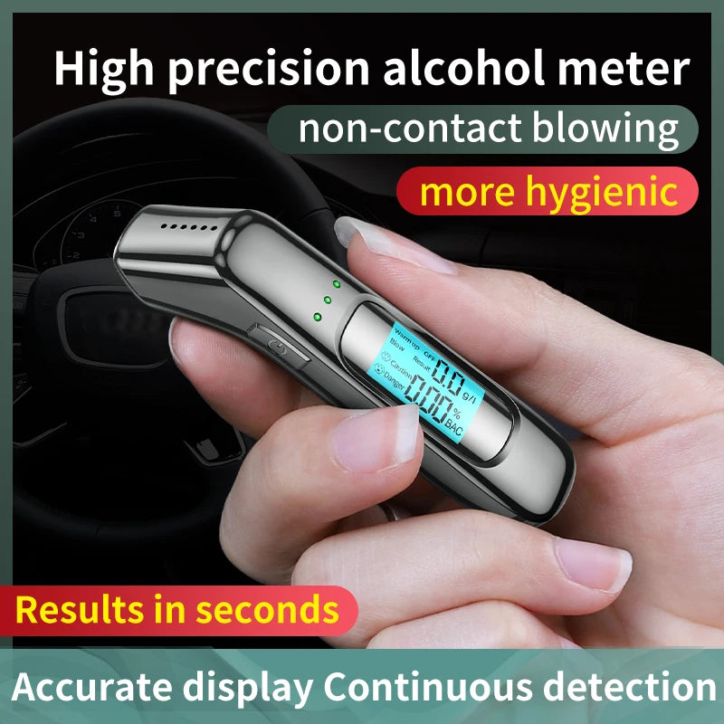Portable Breathalyzer Alcohol Tester LCD