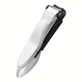 1-piece Nail Clippers for Men with Catcher -Sharp Heavy Duty Self-Collecting Nail Cutters with Ergonomic Lever Keep Fingernails