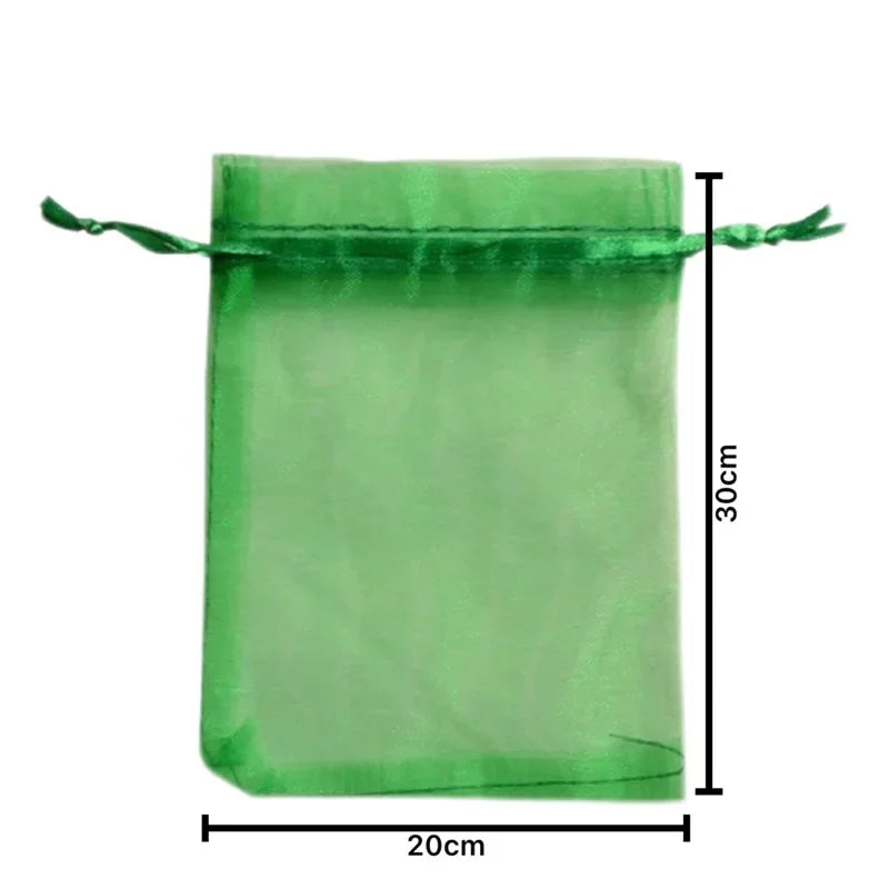 100pcs Fruit Protection Bags Anti-Bird Garden Netting Bags Strawberry Grapes Mesh Bag Plante Vegetable Netting Cover Garden Tool