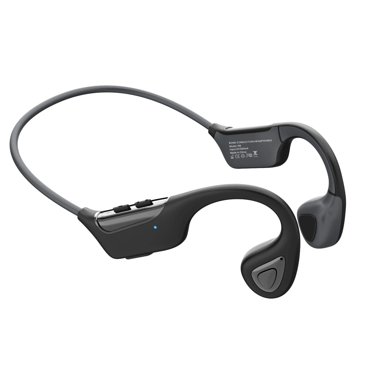 PARAMITA R8 Real Bone Conduction Bluetooth Headphone Wireless BT5.3 Waterproof Sports Headset with Mic for Workouts Run Driving