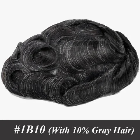 Australia Sale --Male Hair Prosthesis Men's Wig Lace and PU Breathable Toupee Men 6" Wigs For Men Natural Hairline Men's Wigs