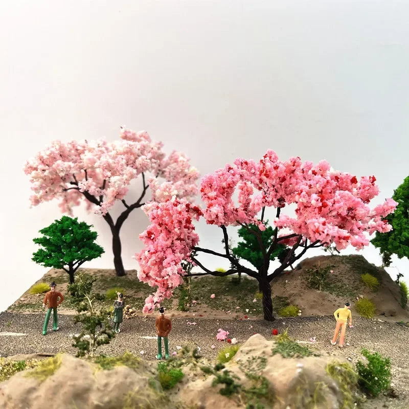Scene model tree peach tree cherry tree micro-landscape garden rockery landscaping sand table DIY manual model material custom