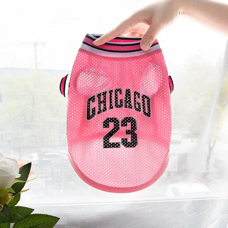 Dog Basketball Jersey Mesh Breathable XS-5XL