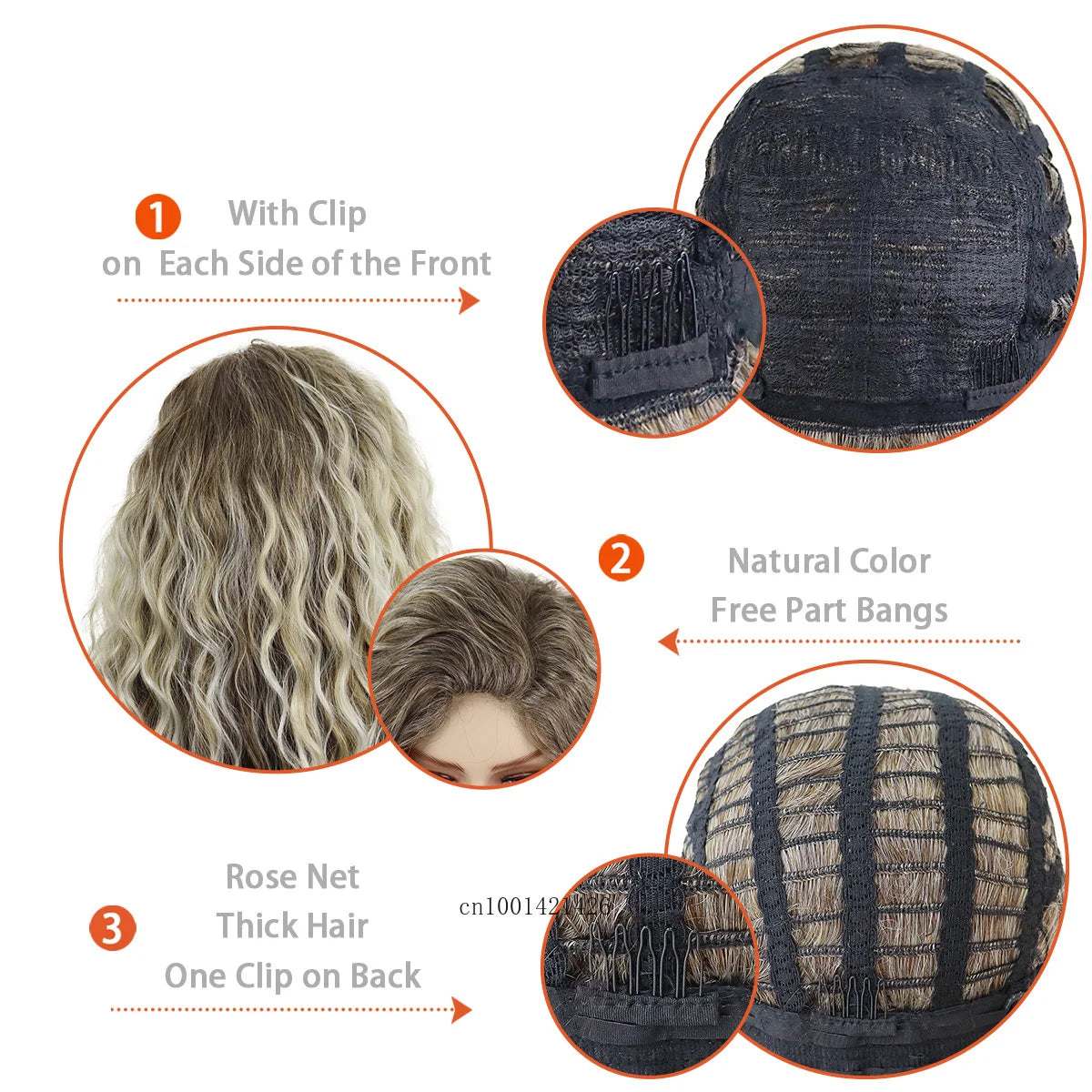 Ash Blonde Curly Wig 26" - Synthetic