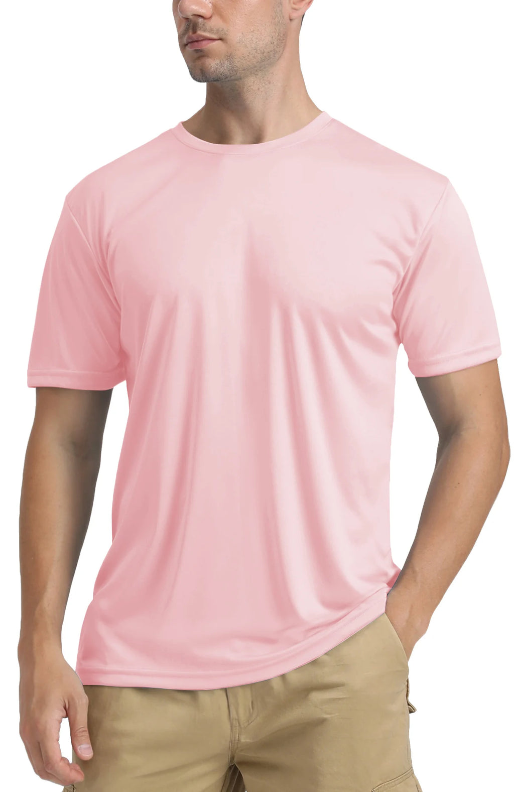 TACVASEN UPF 50+ Soft Summer T-shirts Men's Anti-UV Skin Sun Protection Performance Shirts Gym Sports Casual Fishing Tee Tops