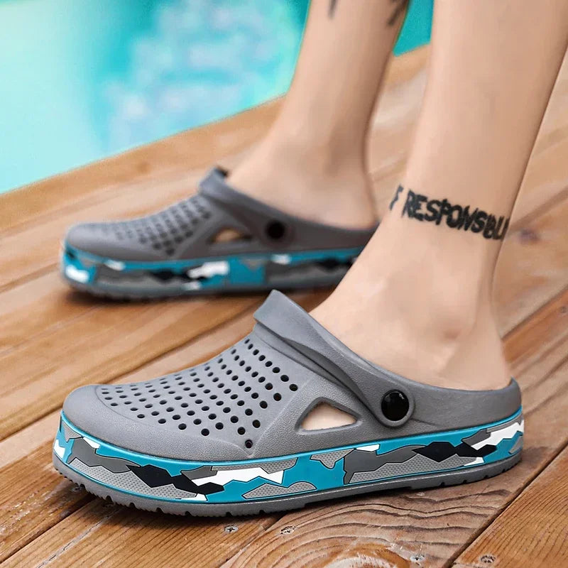 New Men Sandals Casual Shoes EVA Lightweight Slippers Unisex Colorful Shoes for Summer Beach Hot Sale Brand Clogs Zapatos Hombre