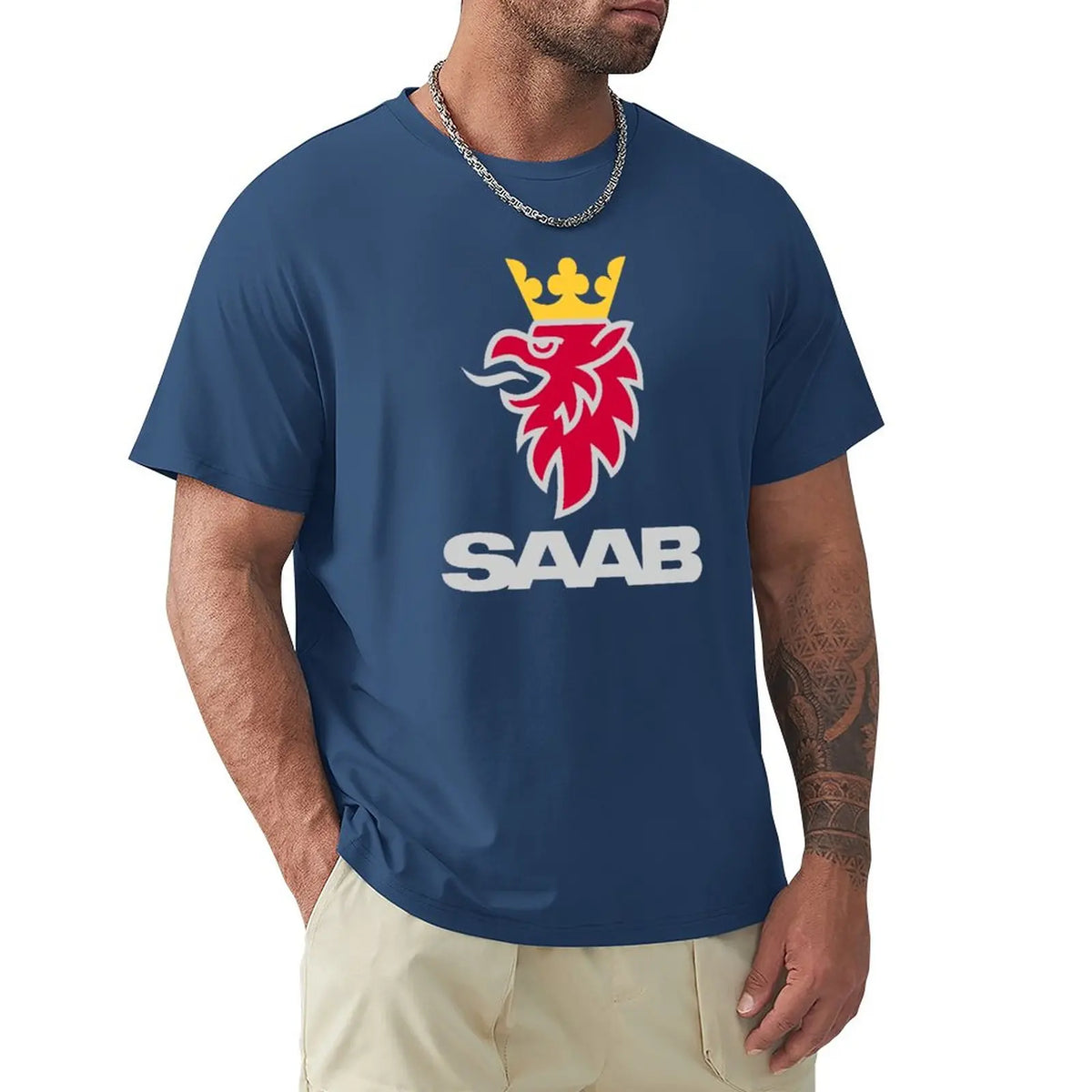 fashion mens t-shirt Saab logo products T-Shirt Short t-shirt cat shirts tops sweat shirts Short sleeve tee men graphic t shirts