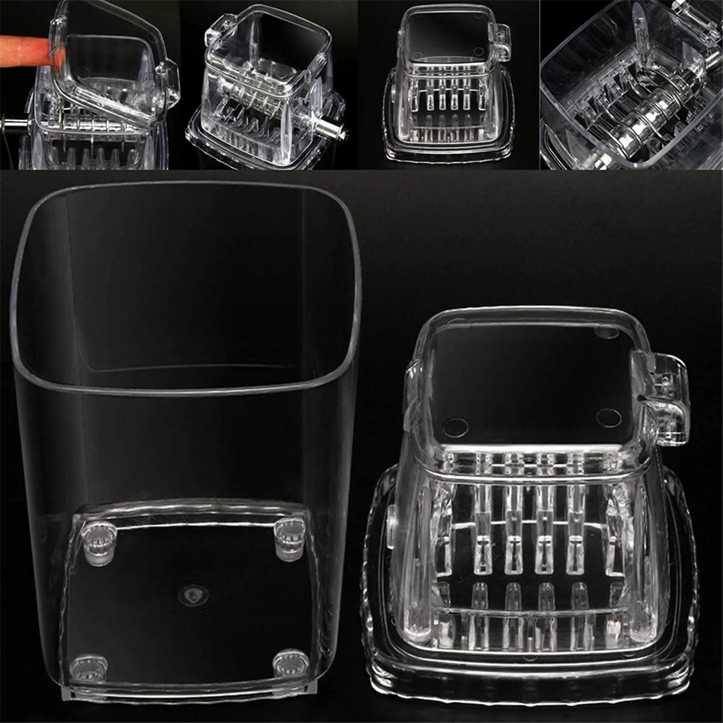 Ice Crusher Manual Rotary Ice Crusher Cocktails Slush Machine Ice-Cube Crushed Smoothies Ice Crusher Machine Home A