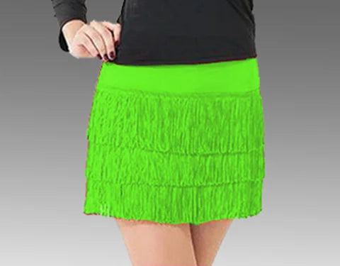 Latin Dance Women's Short Skirt Dress Sexy Women Tricolor Backless Three-Layer Shoulder Senba Red Dango Orange Yellow 2023