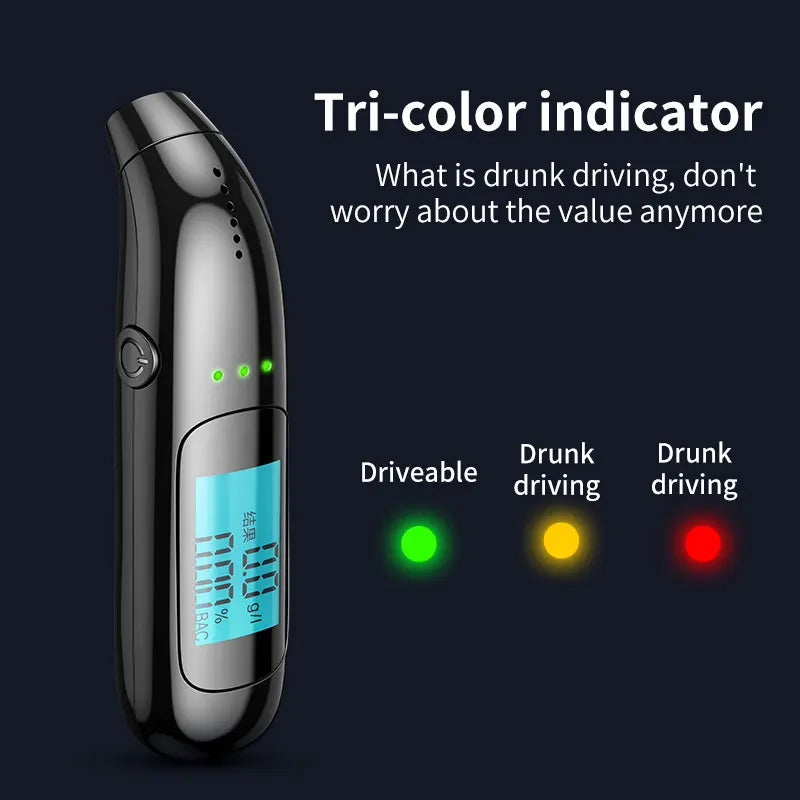 Portable Breathalyzer Alcohol Tester LCD