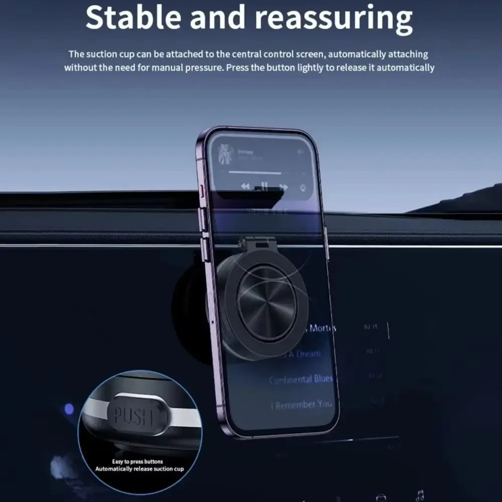 Car Magnetic Phone Holder Foldable 360° Rotation Ultra Stable Phone Bracket Multifunctional Navigation Stand Holder