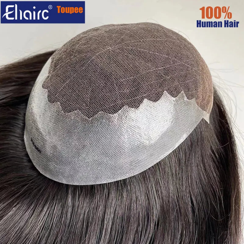 (In stock) Swiss lace Q6 Topper Long Human Hair Topper For Women, Well Blenched Hairline Natural Hair Woman Wigs Can add Clips
