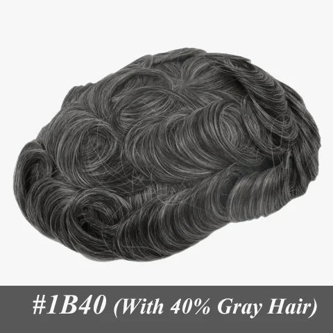 Australia Sale --Male Hair Prosthesis Men's Wig Lace and PU Breathable Toupee Men 6" Wigs For Men Natural Hairline Men's Wigs