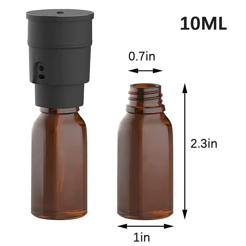 Waterless Essential Oil Diffuser Nebulizing Diffuser Battery & Portable Smart Car Air Fresheners Cold Mist Aromatherapy Diffuser